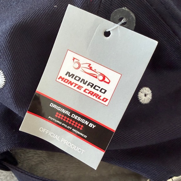 Navy Embroidered Racing Cap - Picture 3 of 7